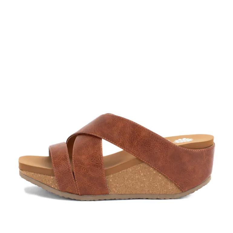 Chela Crossband Wedge Sandal