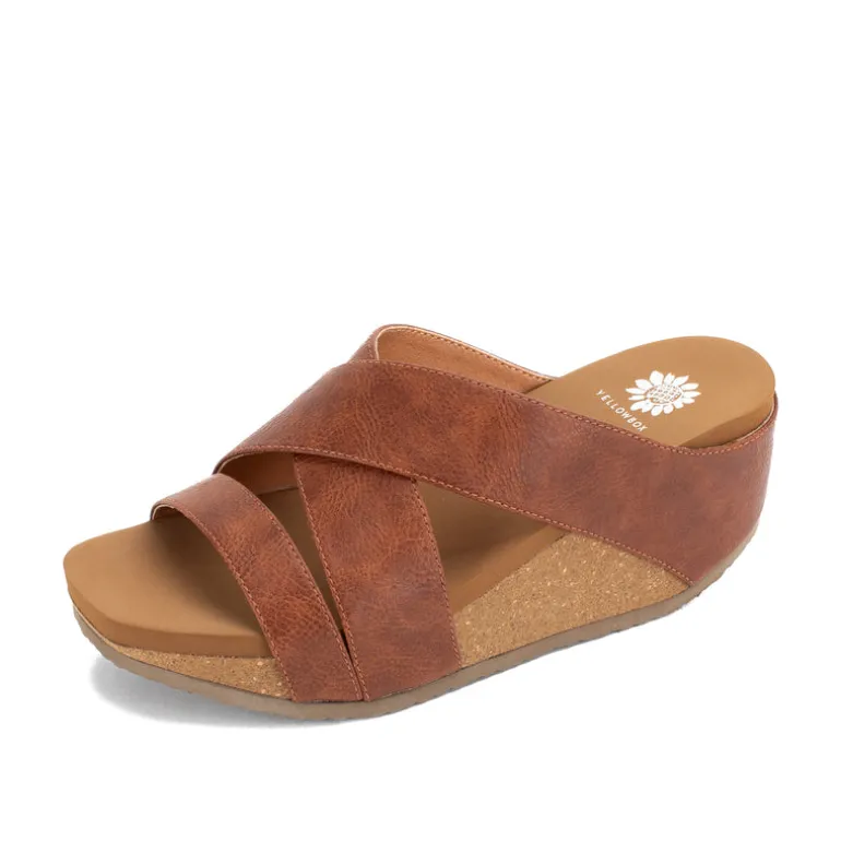 Chela Crossband Wedge Sandal