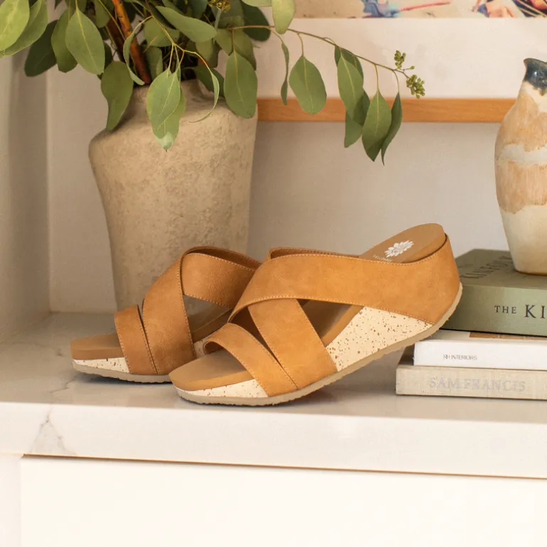 Chela Crossband Wedge Sandal