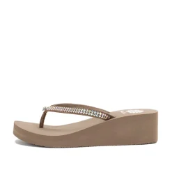 Custard Wedge Sandal