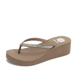 Custard Wedge Sandal
