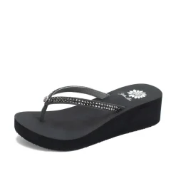 Custard Wedge Sandal
