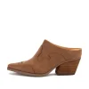 Cyan Heeled Mule