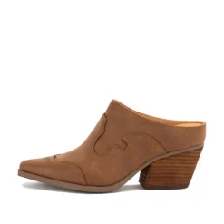 Cyan Heeled Mule