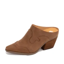 Cyan Heeled Mule