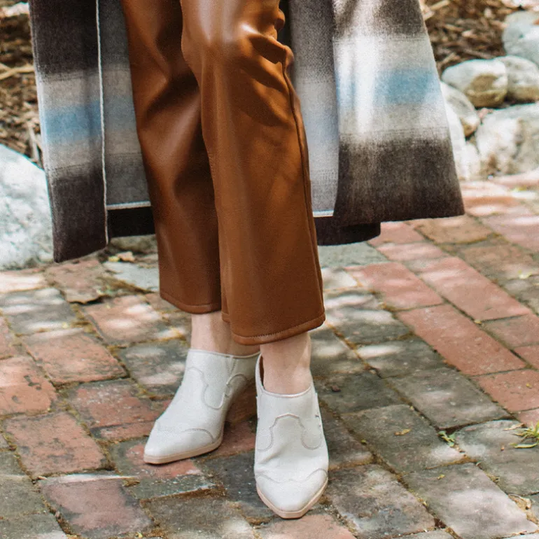 Cyan Heeled Mule