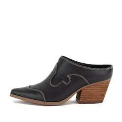 Cyan Heeled Mule