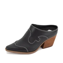 Cyan Heeled Mule
