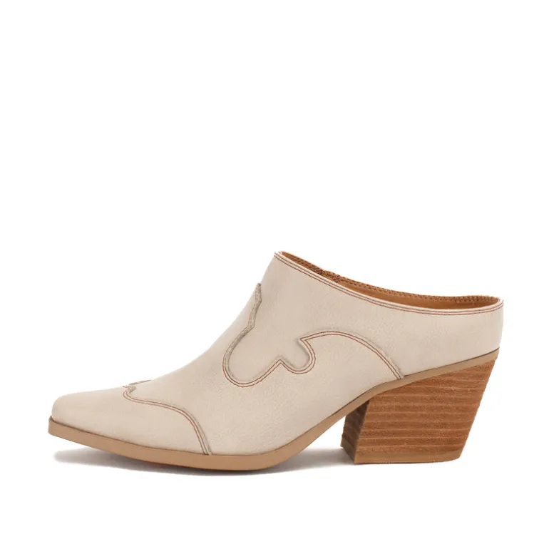 Cyan Heeled Mule