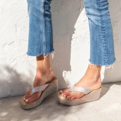 Telvi Rhinestone Wedge